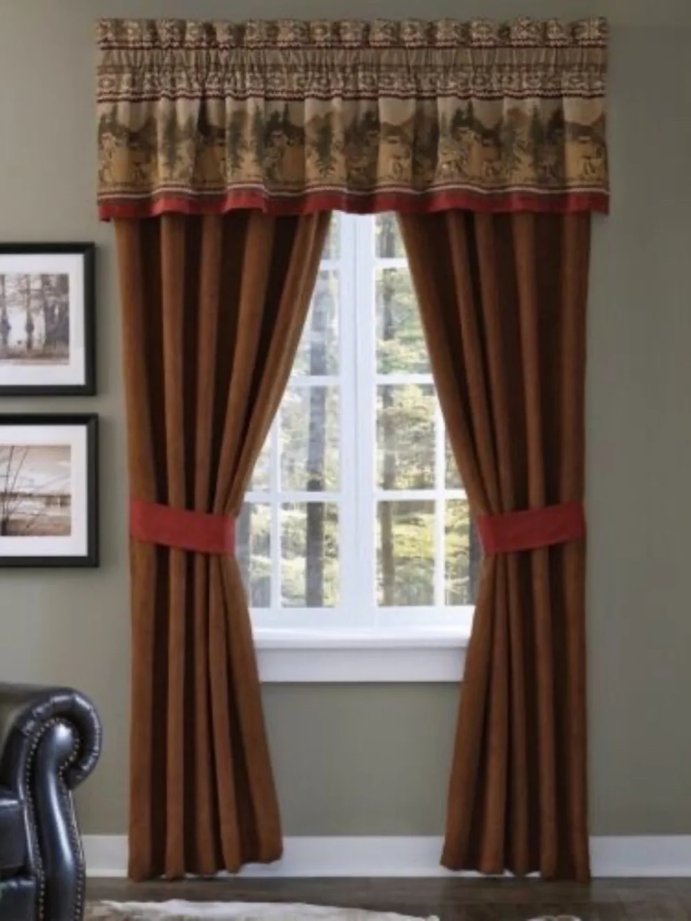 CROSCILL Estate OAKWOOD Window VALANCE Size: 88 x 17